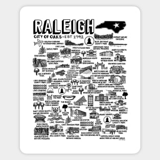 Raleigh NC Map Sticker